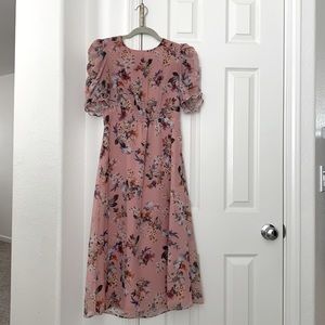 Vince Camuto Pink Blush Floral Dress